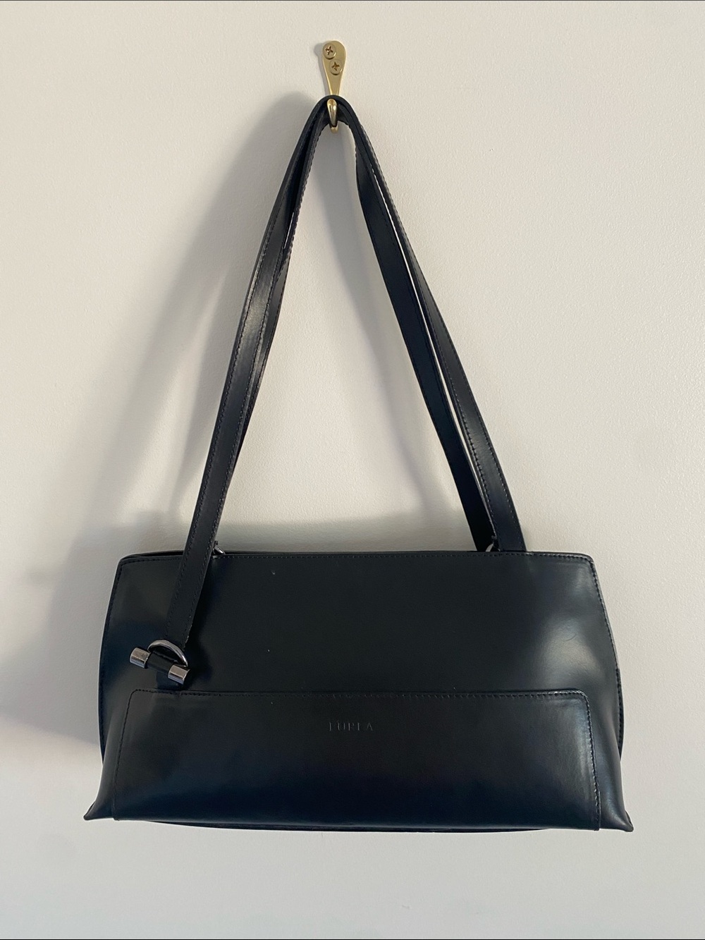 Authentic Furla East West Leather Shoulder Bag